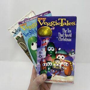 Lot Of 3 VHS Veggietales - Tested